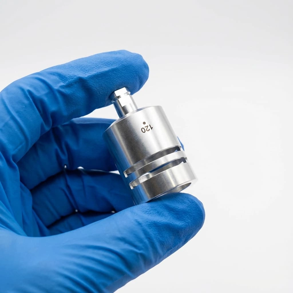 Micro precision machined component produced using Swiss screw machining