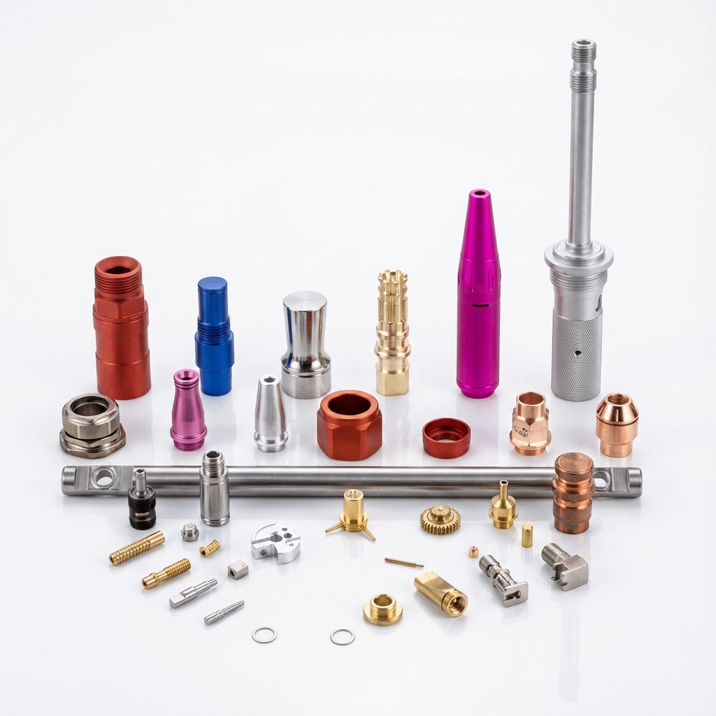 Turned precision small hardware parts in multiple materials - CNC turning services